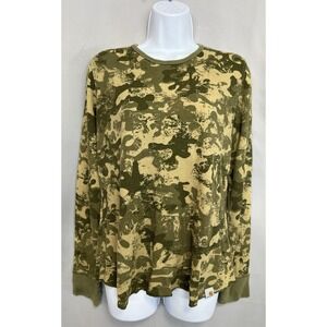 Carhartt For Womens Sz L (12-14) Camouflage Waffle Knit Long Sleeve Camo Thermal